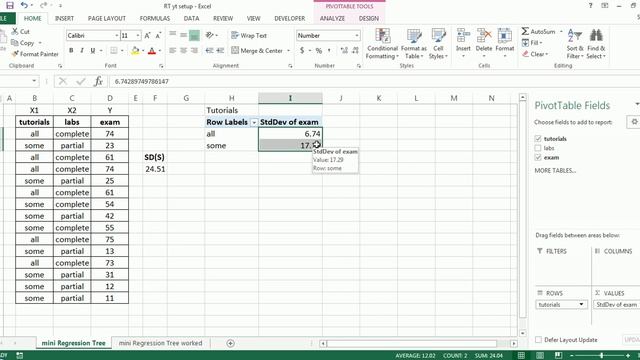 CART Regression Trees Algorithm - Excel part 1 смотреть онлайн