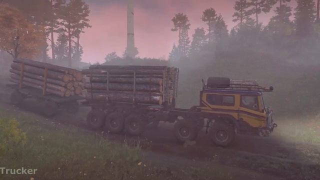Wooden logs Late Night Delivery | Offroad Truck Gameplay смотреть онлайн