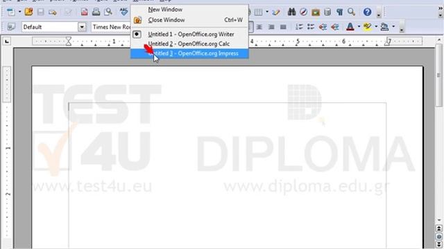 Among the OpenOffice.org applications which are open, close the Impress application only. смотреть онлайн