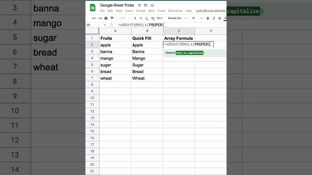ArrayFormula vs QuickFill - Google Sheets смотреть онлайн