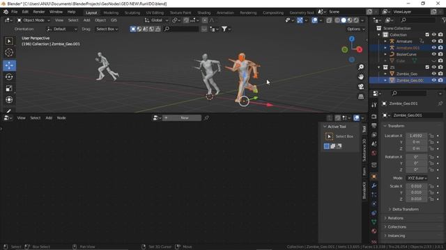 Zombie Horde in Blender - Animations & Geometry Nodes смотреть онлайн