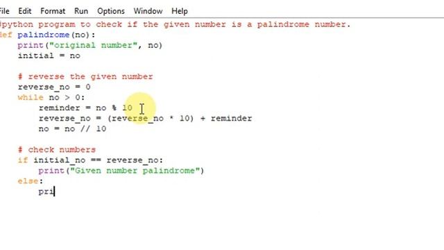 python program to check if the given number is a palindrome number смотреть онлайн