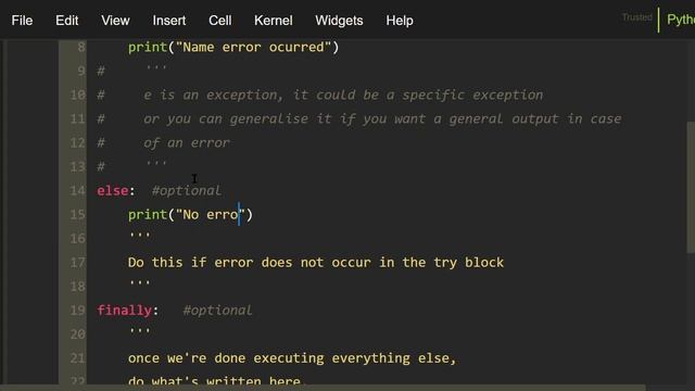 Exception Handling in Python смотреть онлайн