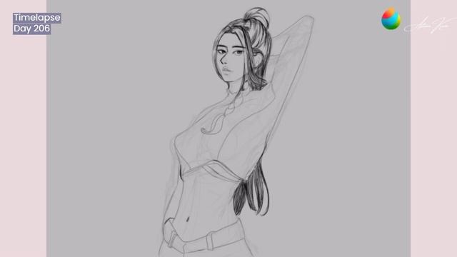 ✨ Simple Sketch 22 | Day 206 of 365 Days ? [Speed Sketching] смотреть онлайн