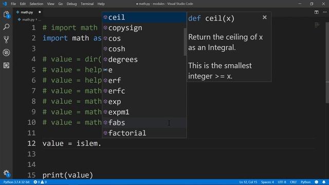 Python - Math Modülü Kullanımı смотреть онлайн