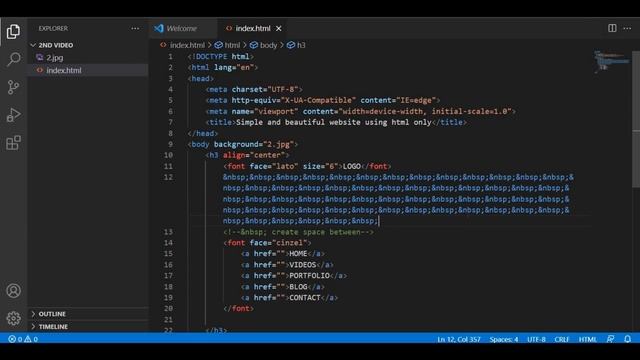 Simple Web Page Without CSS | HTML TUTORIALS смотреть онлайн