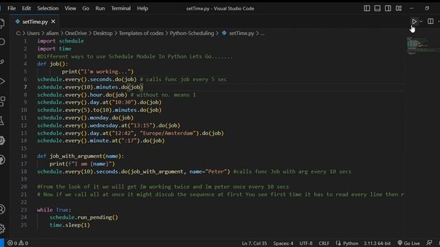 Schedule Module in Python || Intervals based calls || performs tasks at specific time or intervals смотреть онлайн