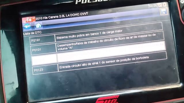 Kia Carens 2.0.  P2191, P0101 E P0221/ Perdendo Aceleração