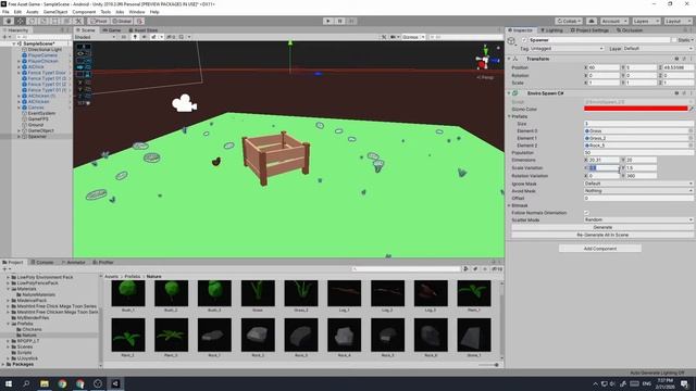 Как быстро расставить объекты в Unity (Enviro Spawn) смотреть онлайн