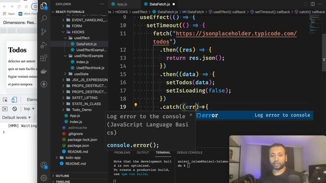 React Bangla Tutorial 41 : fetching data with useEffect hook (part-2) смотреть онлайн