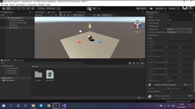 Как сделать прыжок в Unity | Уроки Unity 3D (Юнити) для школьников | Юнити для детей и подростков смотреть онлайн