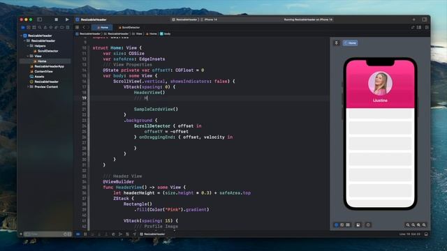 SwiftUI Animated Sticky Header | Resizable Header | Scroll Velocity | Xcode 14 | SwiftUI Tutorials смотреть онлайн