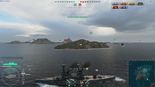 World of Warships - III BELLEROPHON RN B 1st Co-op PvE - Std. Battle - RING смотреть онлайн