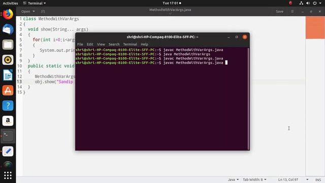 Method with Variable Arguments in java смотреть онлайн