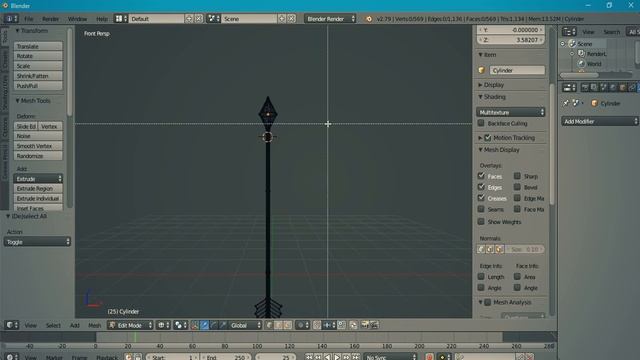 .how to modeling a simple arrow in blender 2 79 смотреть онлайн