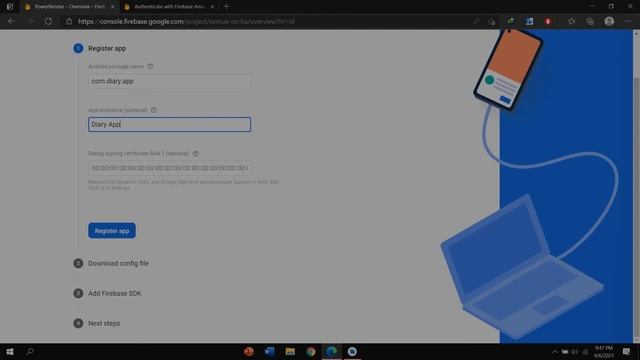 Create New Project and Integrate with Firebase - Diary App part 2 смотреть онлайн
