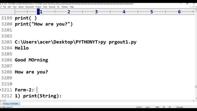 Python|Class-62||Output Statements Part-1||Python Tutorial for Beginners - in Telugu and English смотреть онлайн