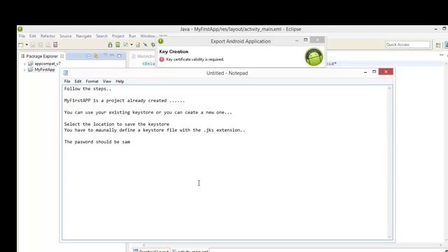 Learn How to generate a signed apk Using Eclipse IDE смотреть онлайн