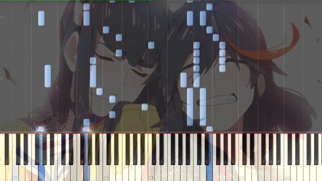 [Kill la kill] op2 Ambiguous Piano Synthesia Tutorial смотреть онлайн