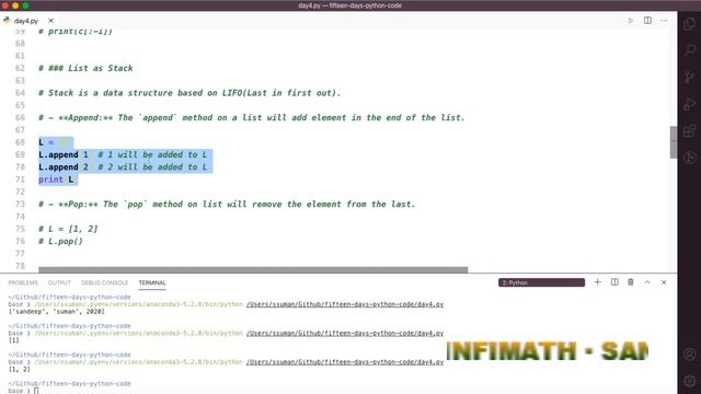 Day 4 Lists in Python смотреть онлайн