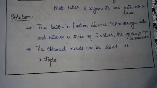 GE 8151 PSPP NOTES # 4.2.2 Tuple as Return Value смотреть онлайн