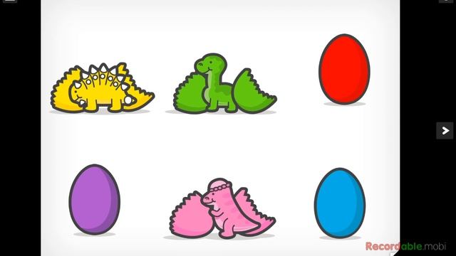 Baby Dino surprise eggs мультик про цвета и динозавров деток English смотреть онлайн
