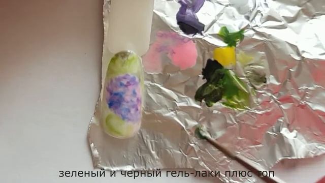 Сирень гель-лаком. Акварельные рисунки гель-лаком. Простой дизайн ногтей смотреть онлайн