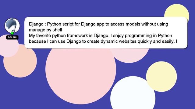 Django : Python script for Django app to access models without using manage.py shell смотреть онлайн