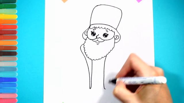 Рисунок русского боярина. Простой рисунок. Drawing of a Russian boyar. Simple drawing. смотреть онлайн