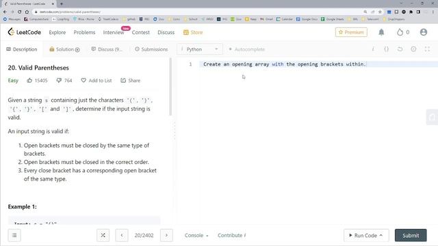 20. Valid Parenthesis - Python LeetCode Solution смотреть онлайн