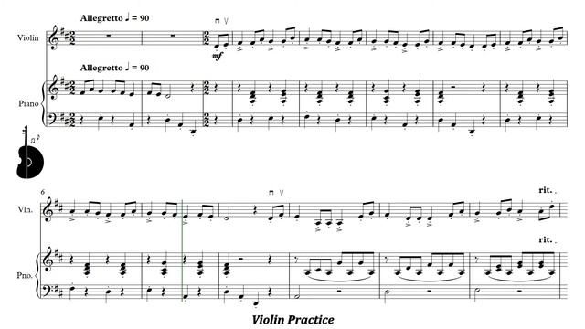 Suzuki Violin Book 1 | Allegretto | Piano Accompaniment | PPM = 90 смотреть онлайн