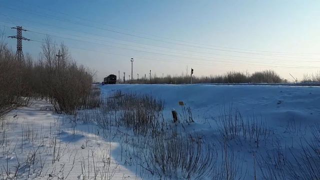 Тепловоз 2ТЭ116-146 С пригородным поездом Приобье-Серов. смотреть онлайн