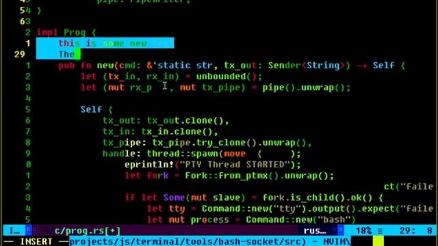 Vim running in my Typescript terminal emulator смотреть онлайн