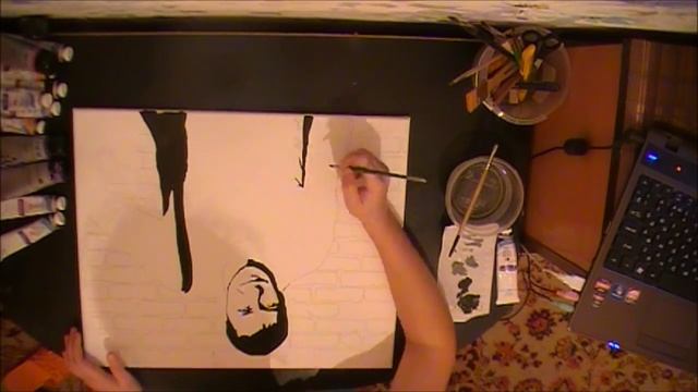 Ухта "Арт-Поповых" Портрет в стиле Стрит-Арт, рисует Попова Анастасия смотреть онлайн