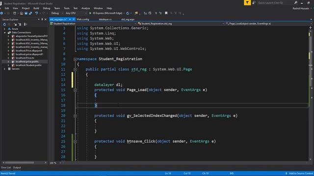 Crud Operation in Student Registration Form in asp net web Forms App смотреть онлайн