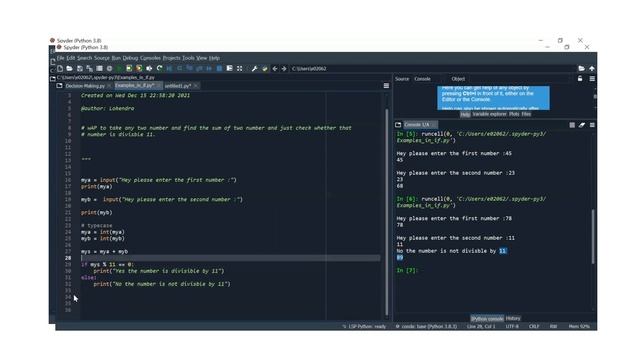 PYTHON | Examples In Decision Making | смотреть онлайн