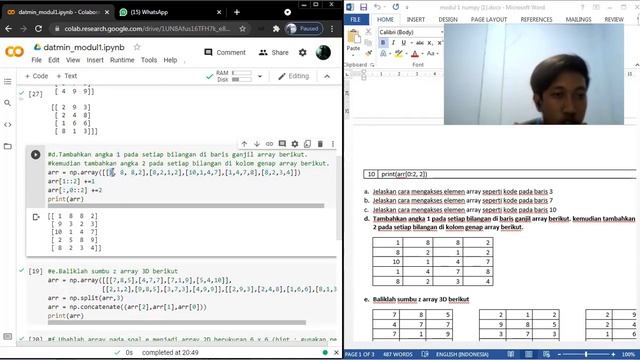 Modul 1 Data Mining | Manipulasi Array Menggunakan Numpy смотреть онлайн