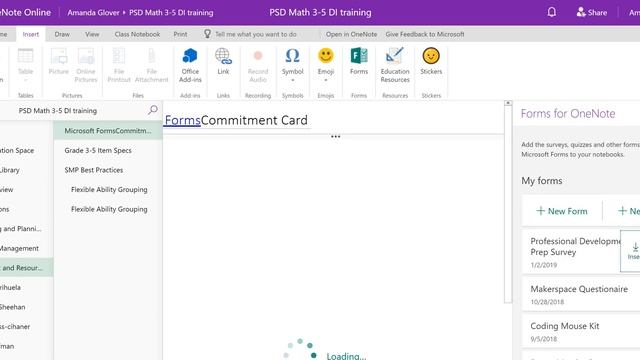 Inserting Forms in OneNote's Class Notebook смотреть онлайн