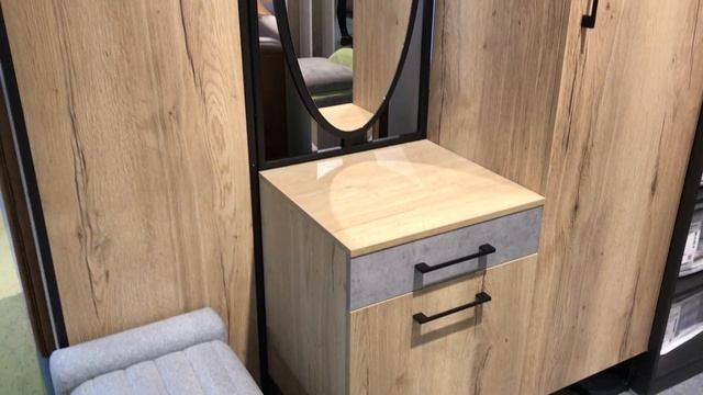 Панель для прихожей и тумба в стиле лофт смотреть онлайн