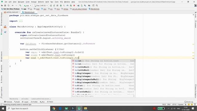 Firebase Get and Set Data using Kotlin Android смотреть онлайн