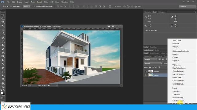 Easy trick to add sky background in 3dsmax render image using photoshop हिंदी tutorial смотреть онлайн
