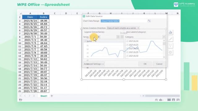 [WPS Academy] 1.9.5 Excel:Create an area chart to display data trends смотреть онлайн