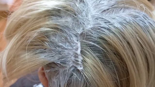 Окрашивание седых волос.2 коктейля.Краситель Эстель. смотреть онлайн