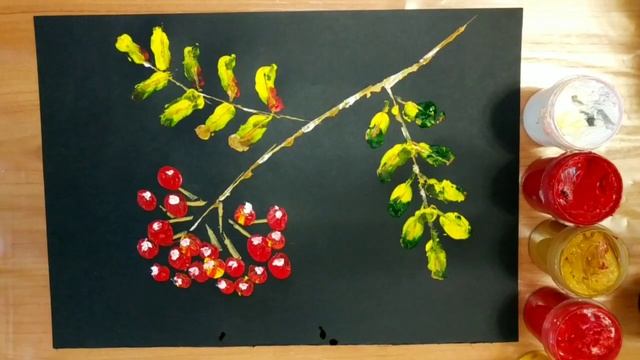 Мастер-класс "Картинки осени" - И только гроздья рябины... смотреть онлайн