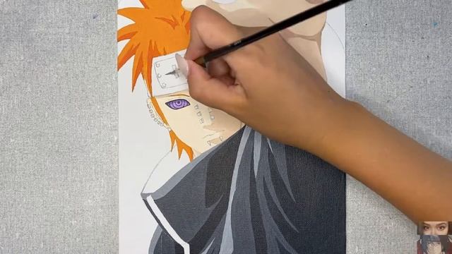 Drawing Pain from Naruto | Пейн ~ Рисунок маслом на холсте #Pain #Naruto #art #рисунок смотреть онлайн