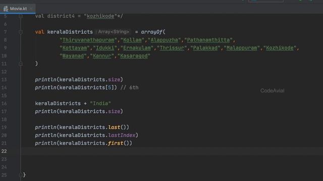 Kotlin For Android Programming In Malayalam : (8) Arrays | kotlin tutorials malayalam смотреть онлайн