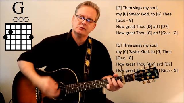 How I Play "How Great Thou Art" on Guitar - with chords and lyrics смотреть онлайн