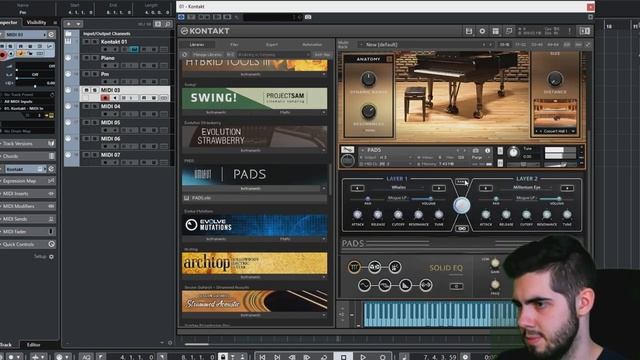 Пишем трек в 1 дорожку с помощью Kontakt (cubase tutorial) смотреть онлайн