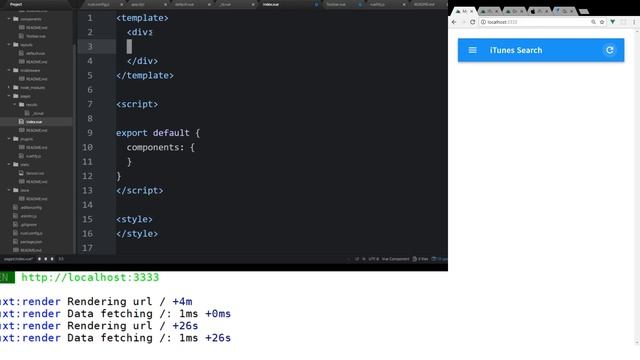 Build a Server Side Nuxt.js App With Vuetify, Axios and Vuex part 2 смотреть онлайн