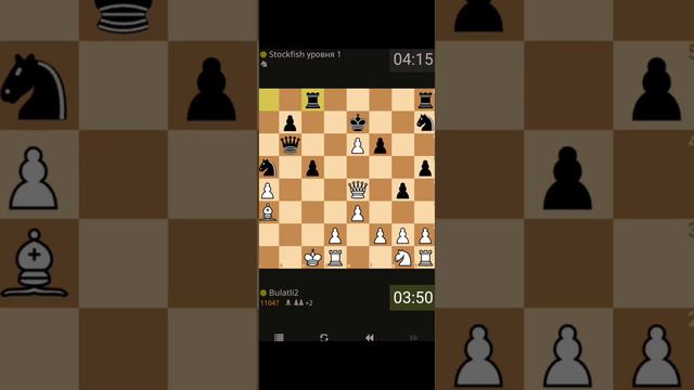 Моя игра против Stockfish 1 Standart